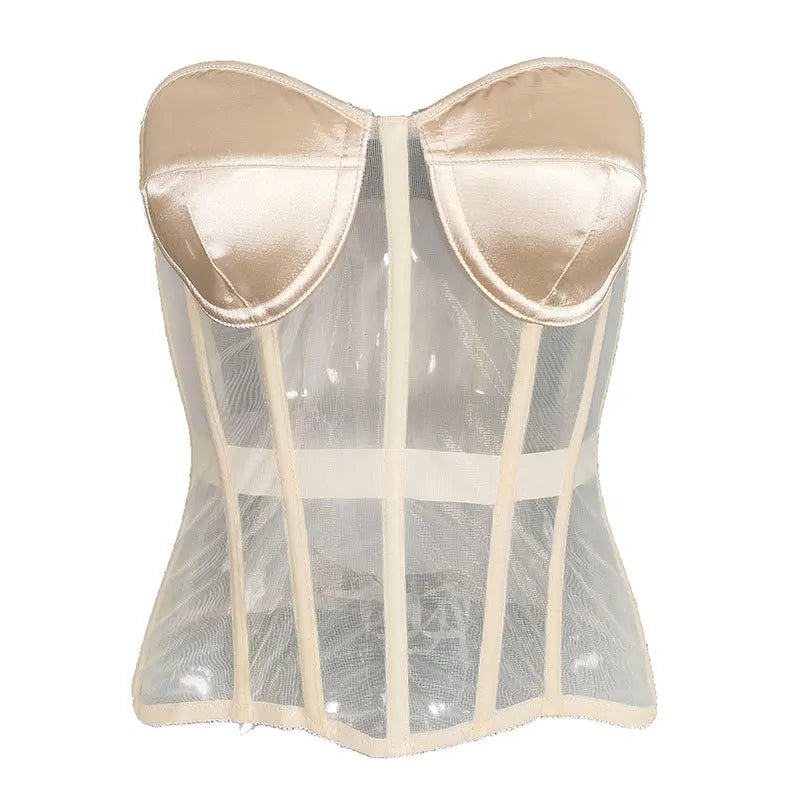 Vintage-Inspired Mesh Corset