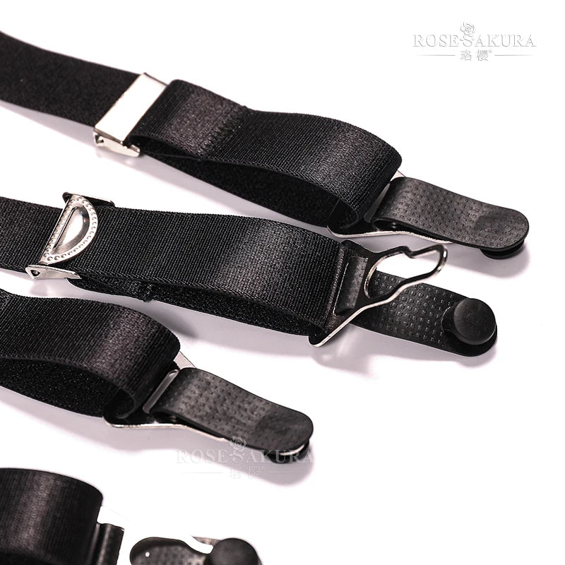 Vintage-Inspired Mesh Suspender Belt