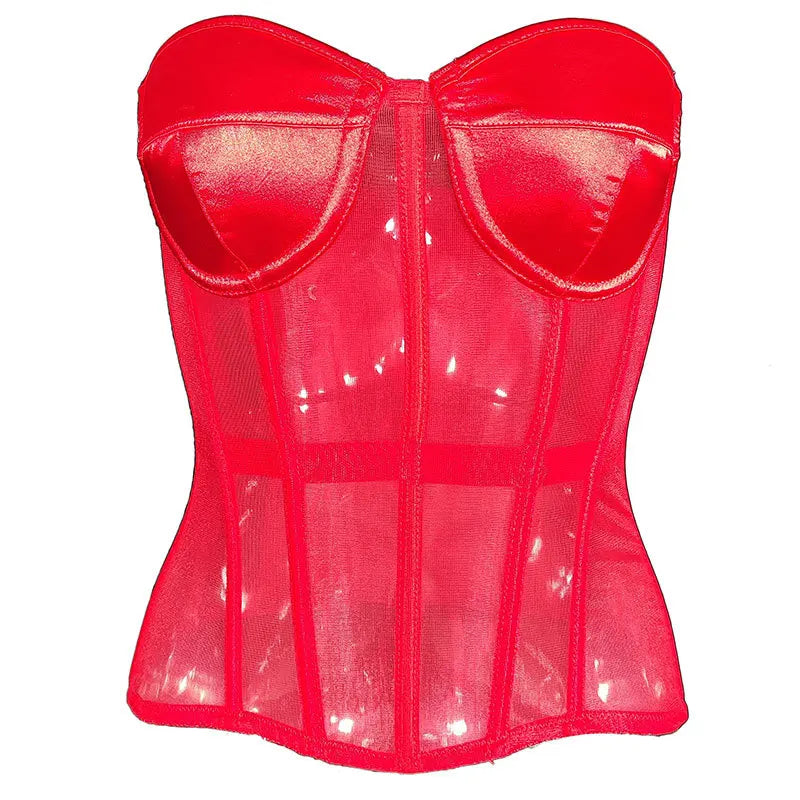 Vintage-Inspired Mesh Corset
