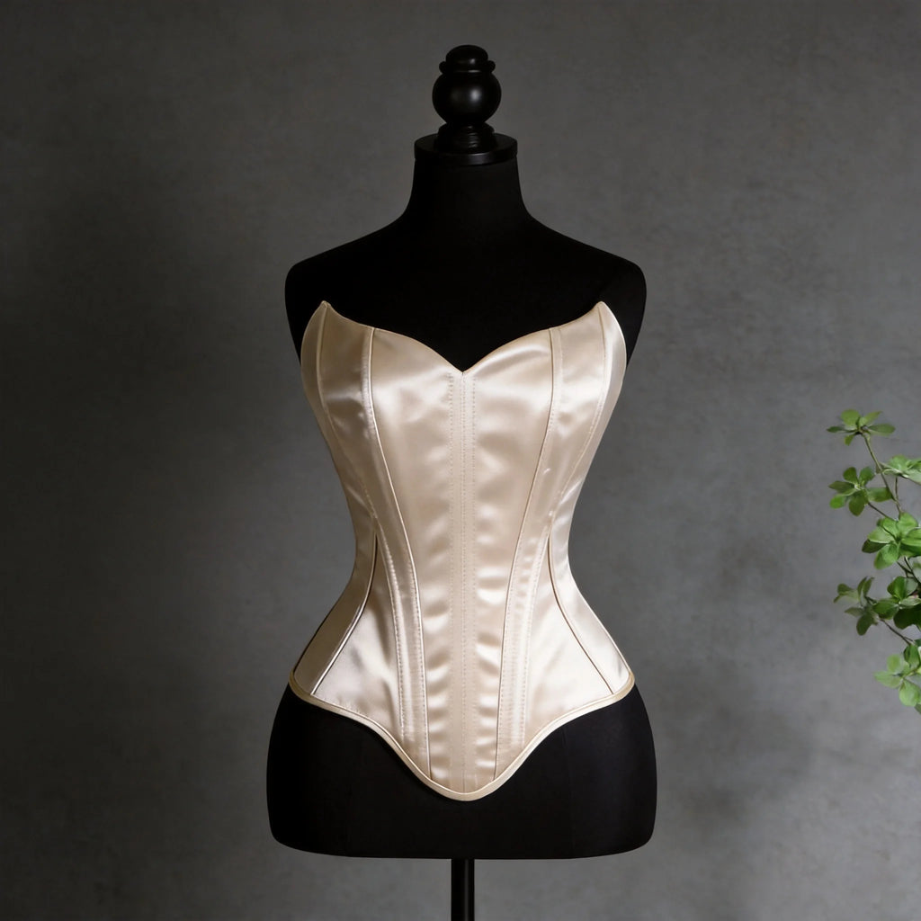 Vintage-inspired satin corset