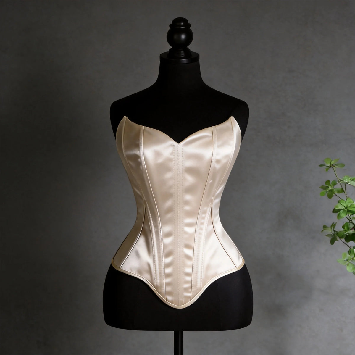 Vintage-Inspired Satin Corset