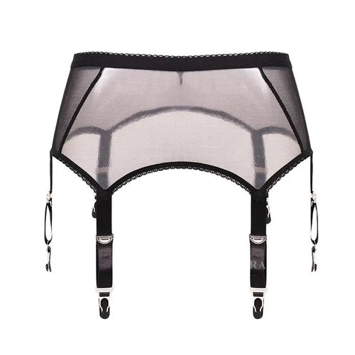 Vintage-Inspired Mesh Suspender Belt