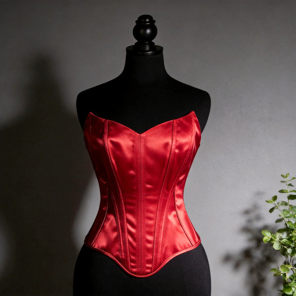 Vintage-Inspired Satin Corset