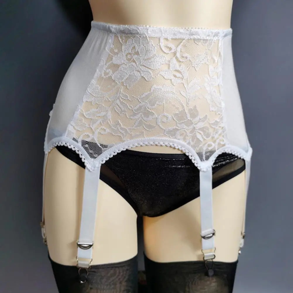 Vintage-Inspired Lace Suspender Belt