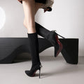 Vintage-Inspired Knee-High Stiletto Boots