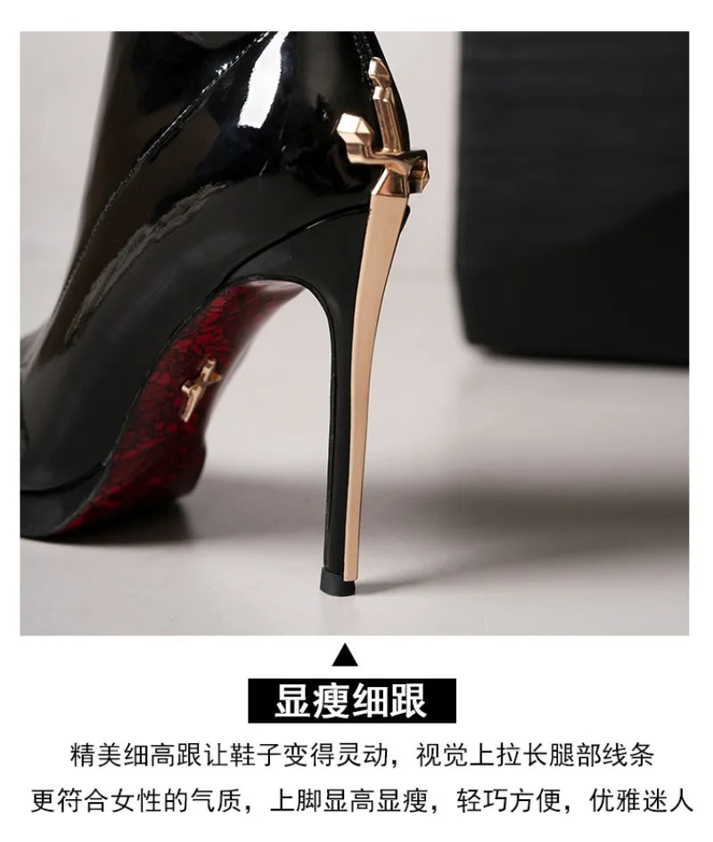 Vintage-Inspired Knee-High Stiletto Boots