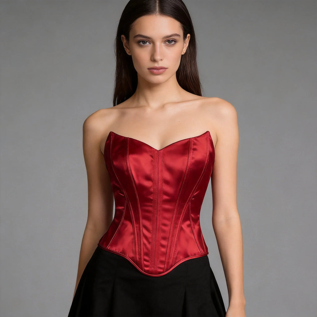 Vintage-Inspired Satin Corset